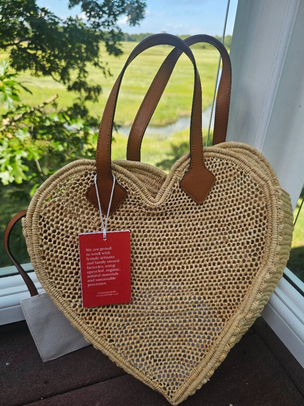 Poolside Women's The Heart Beat Faster Large Straw Tote Bag